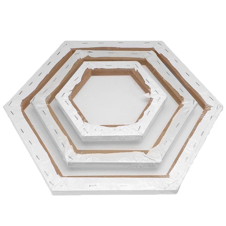 Hexagon White Cotton Canvas Watercolor Painting DIY Crafts for Professional Artist Canvas Oil Painting
