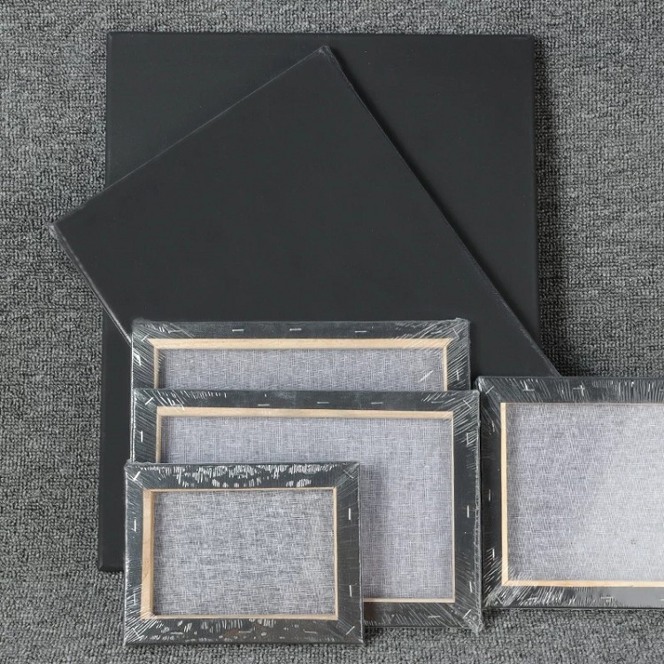 Square Black Blank Canvas  For Watercolor Oil Acrylic Painting Painting Art Supplies