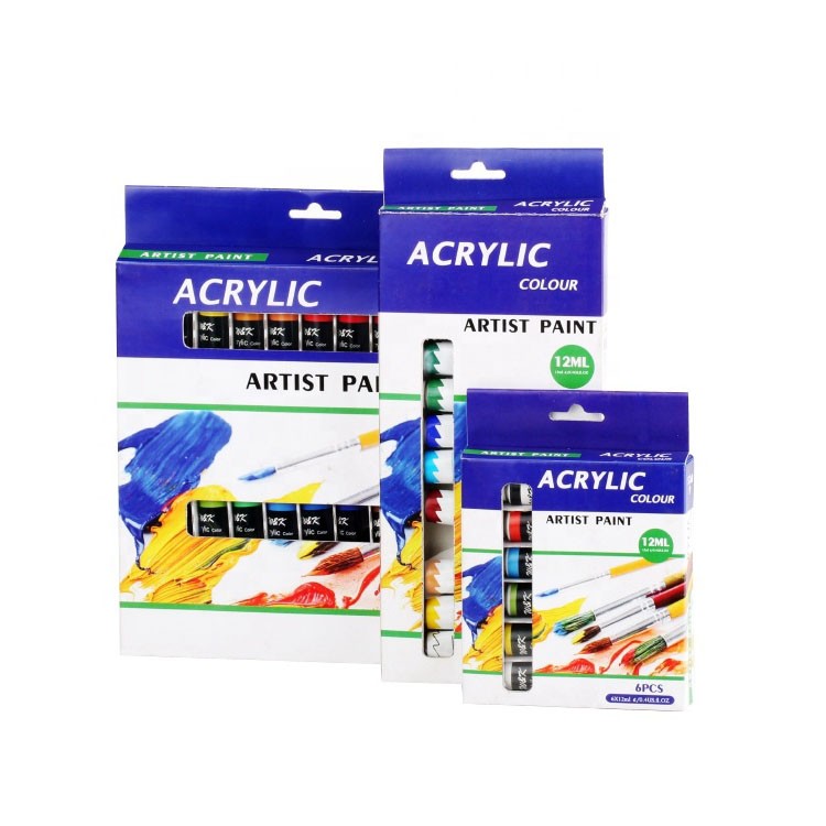 quality cheap 12ml artist kids acrylic paint for art