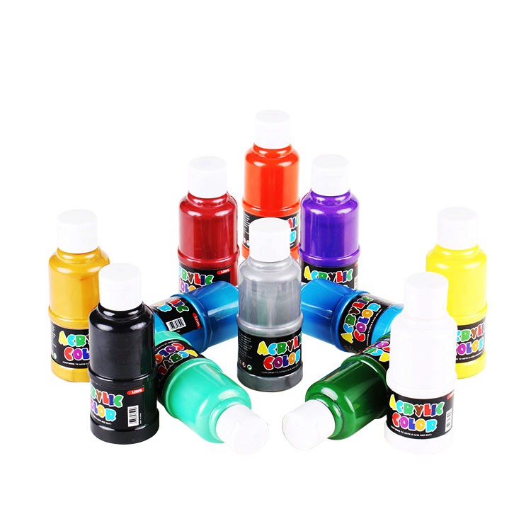 cheap bulk 120ml artist kids acrylic colour paint set for art
