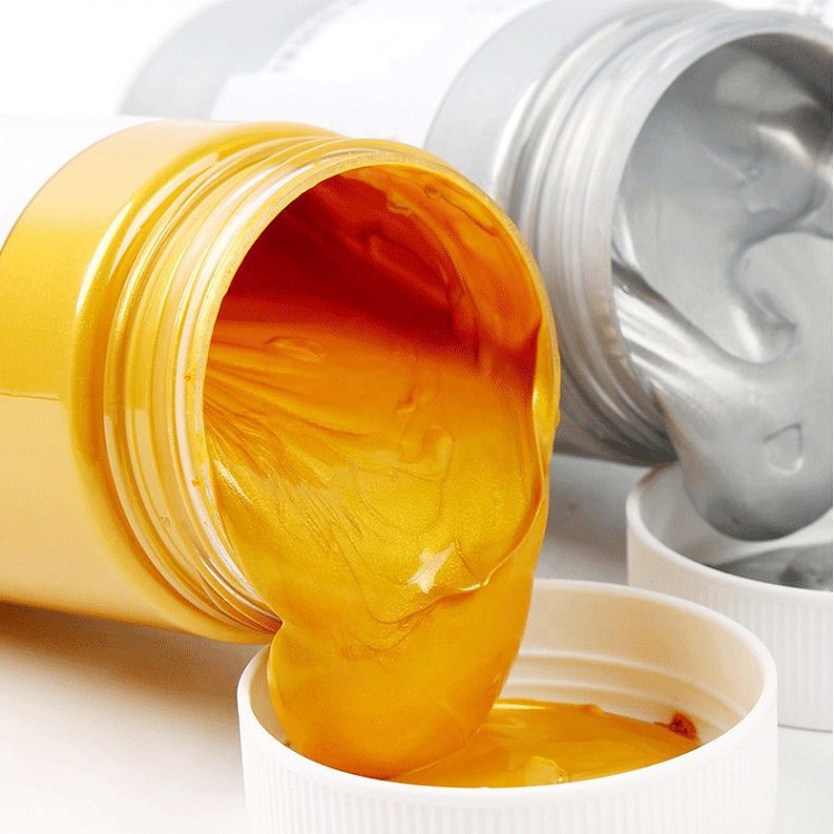 300ml bulk artist gold and silver acrylic colour paint for art