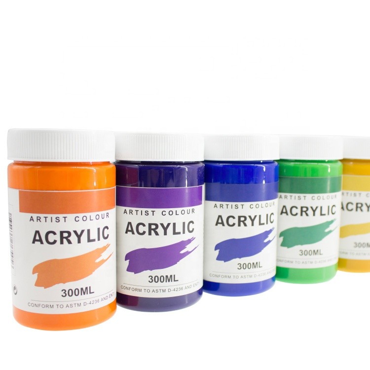 professional bulk 300ml artist kids acrylic paint colour set for painting