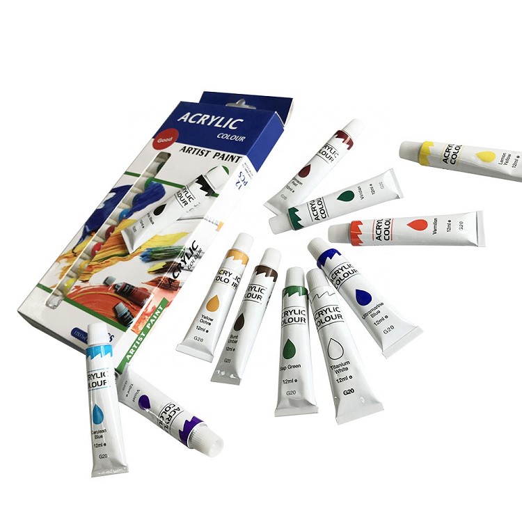Hot sale 12/18/24 colors acrylic paint set for art