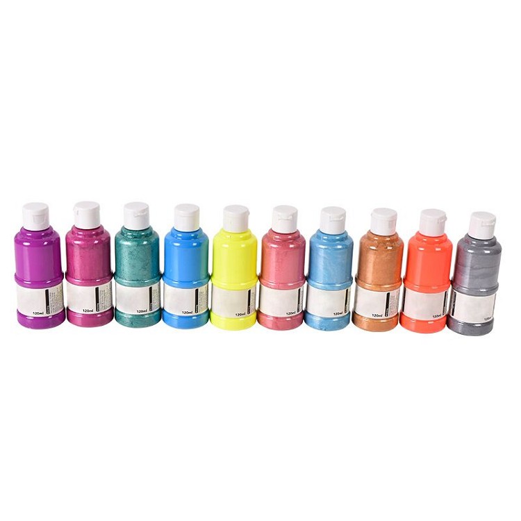 wholesale non-toxic bulk 120ml metallic acrylic paints