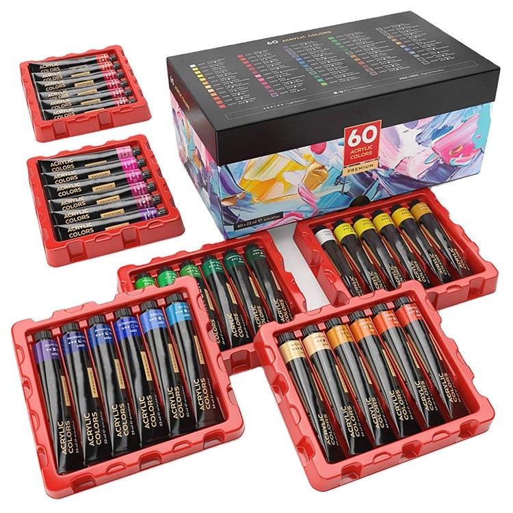 22 ml 60 color Non-toxic art kids Acrylic Paint Set