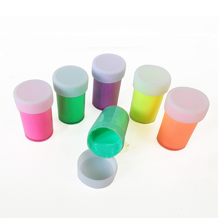 6 UV Black Light Fluorescent Luminous Acrylic Paint 20ML Jars