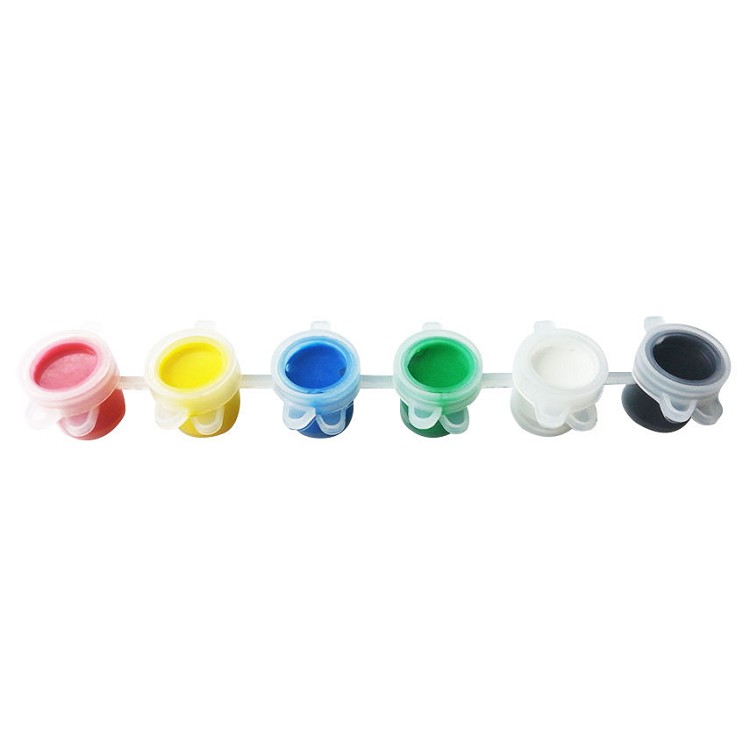 Bulk Wholesale Non-toxic Safe 6 colors 2ml Acrylic Paint Pots