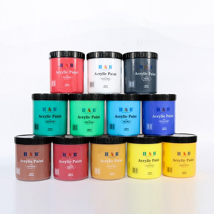 customized wholesale art professional 1200ml large acrylic paint
