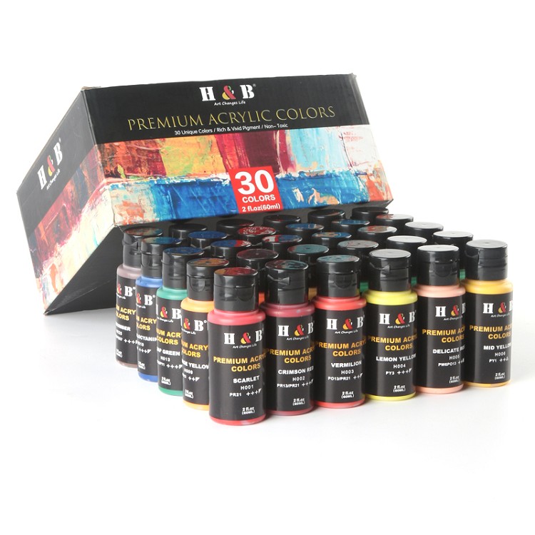 China factory seller wholesale 20/24/30colors acrylic paint