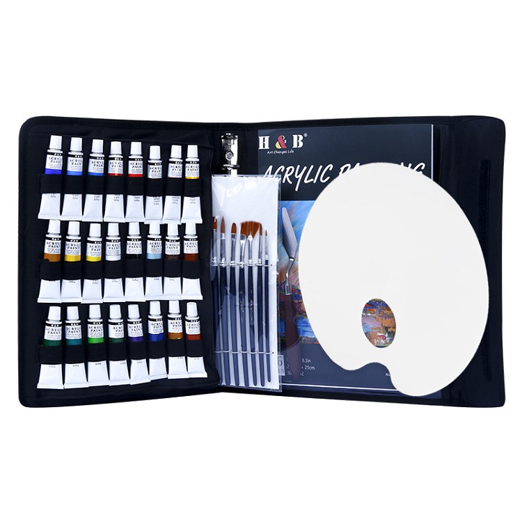 Art supplies 38pcs acrylic paint and acrylic paint brush set