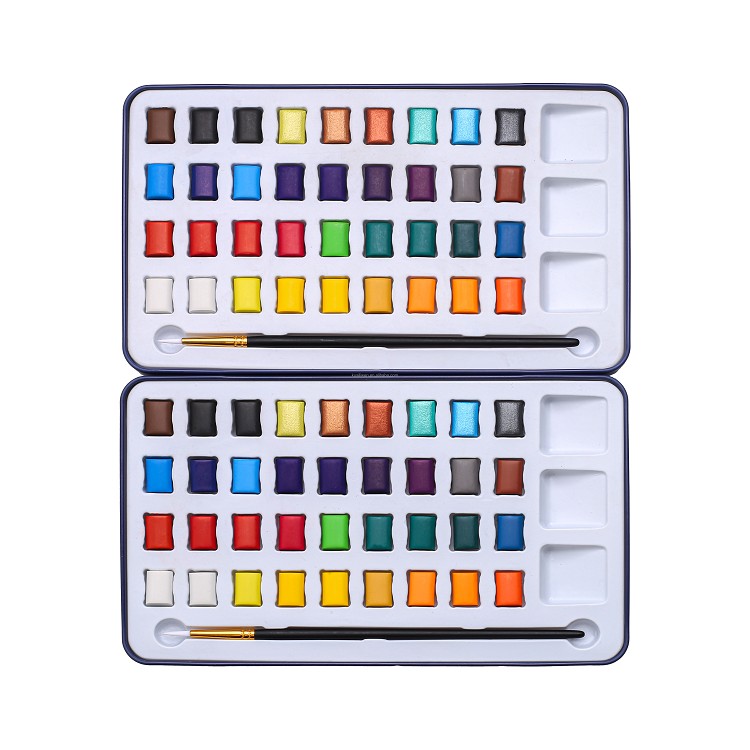 Premium 36 colors Artists Painting Professionals Beginner Painters Watercolor Solid Paints set with tin box