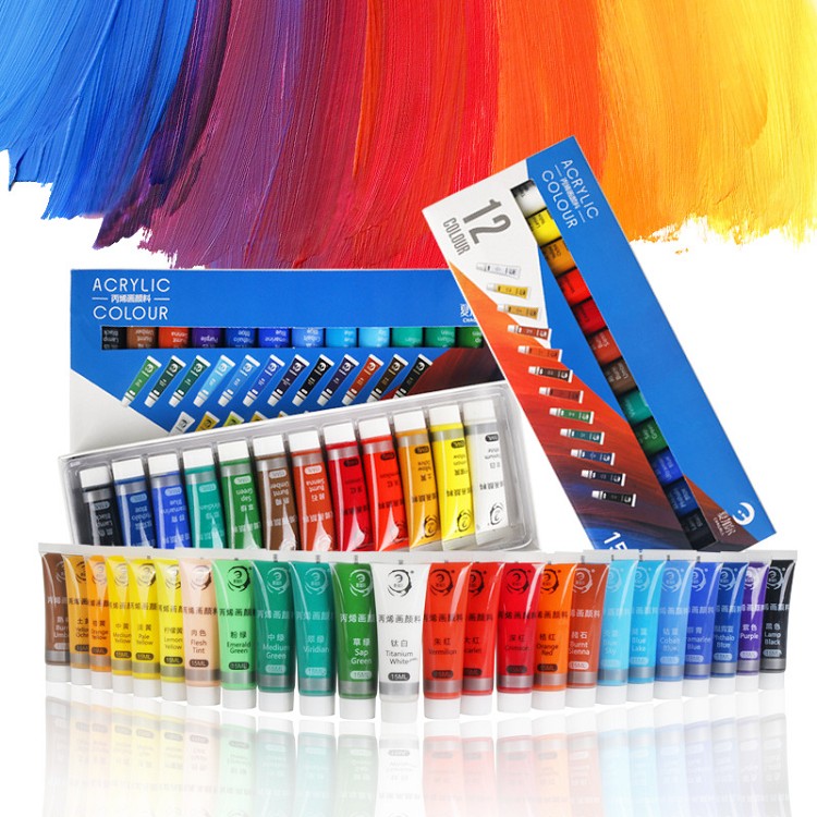 Acrylic Paint 24 Color Set Children'S Graffiti Painted Diy Hand-Painted Acrylic Paint