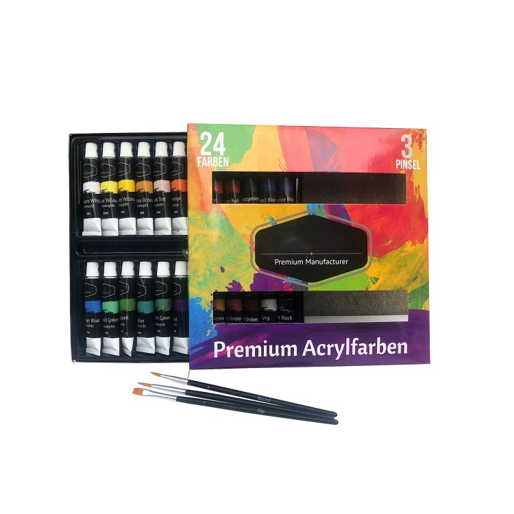 gallon acrylic paint 12ml acrylic paint for artist 24colors tube acrylic paint set for art