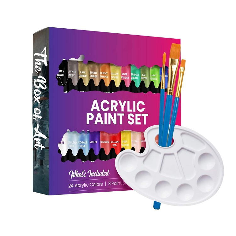 precision acrylic paint 24 plastic tube acrylic paint hot sale 12ml acrylic color paint