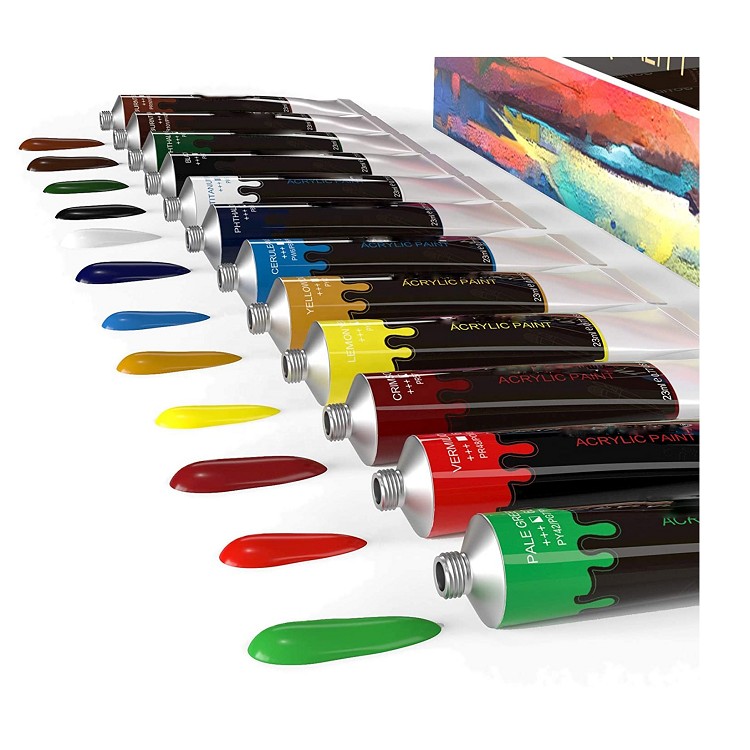professional acrylic paint 12*23ml paint colour tube high quality paints for drawing