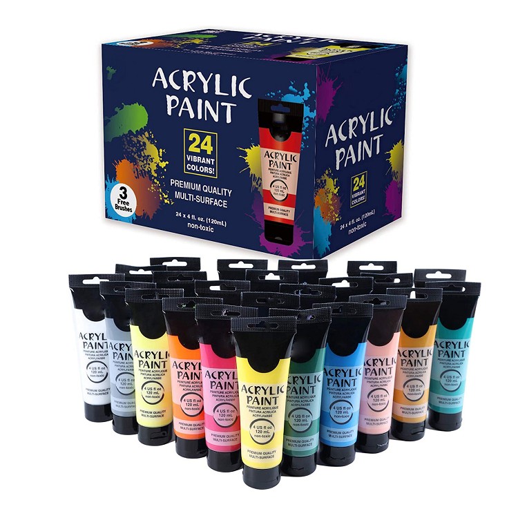 professional acrylic paint 24*120ml paint colour tube high quality golden artists paints for artist