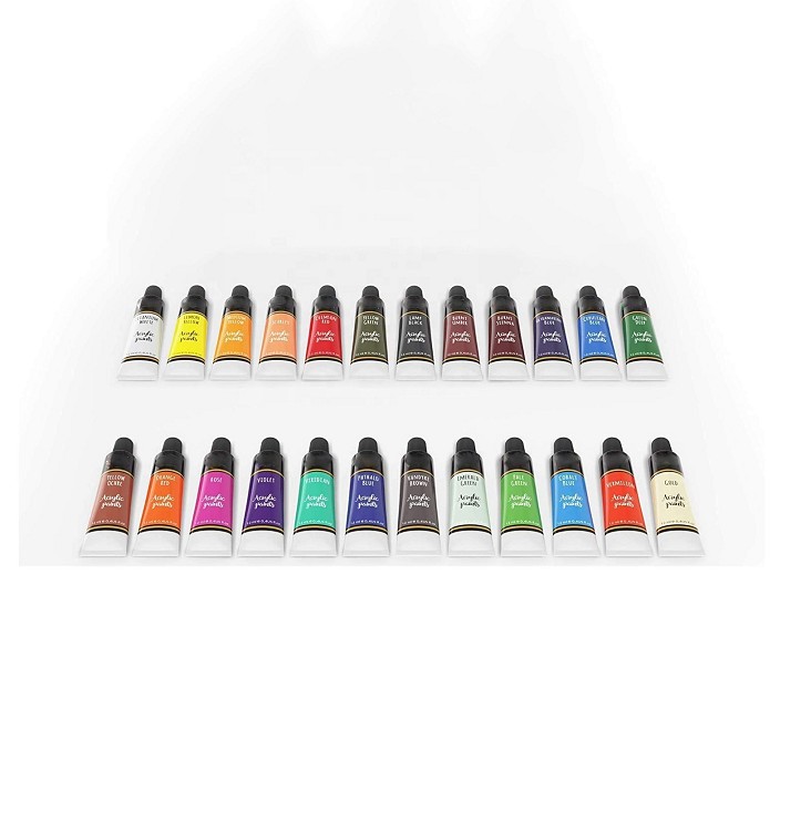 professional acrylic paint high quality 24 acrylic paint set 12ml for painting cheap acrylic paint