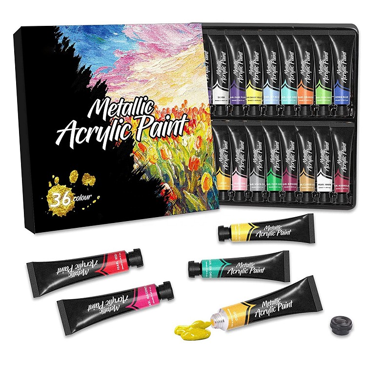 art supplies paint acrylic 36 metallic paint color non toxic paint for professional canvas painting