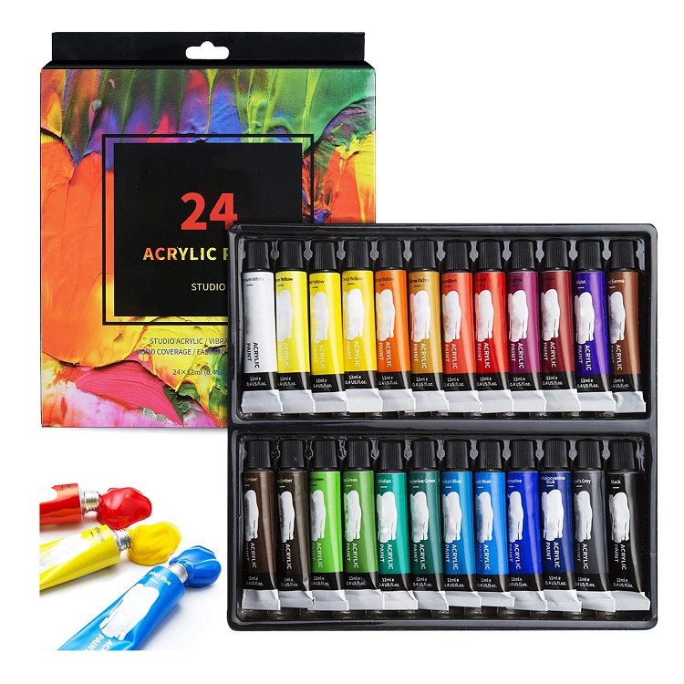 alu tube acrylic paint set 12ml acrylic paint set for artist