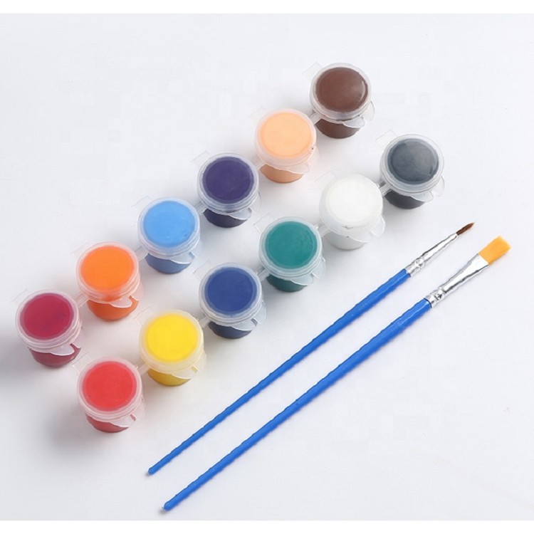 basic acrylic paint set 3ml 6 colors acrylic paints on clothes , canvas, pad for art