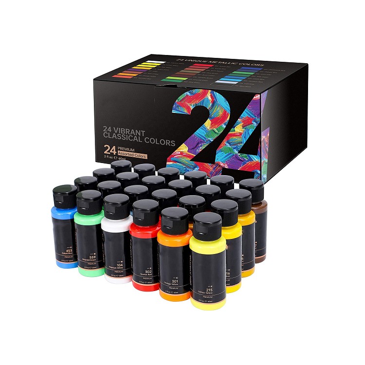 24 acrylic paint set art set for acrylic paint artist set