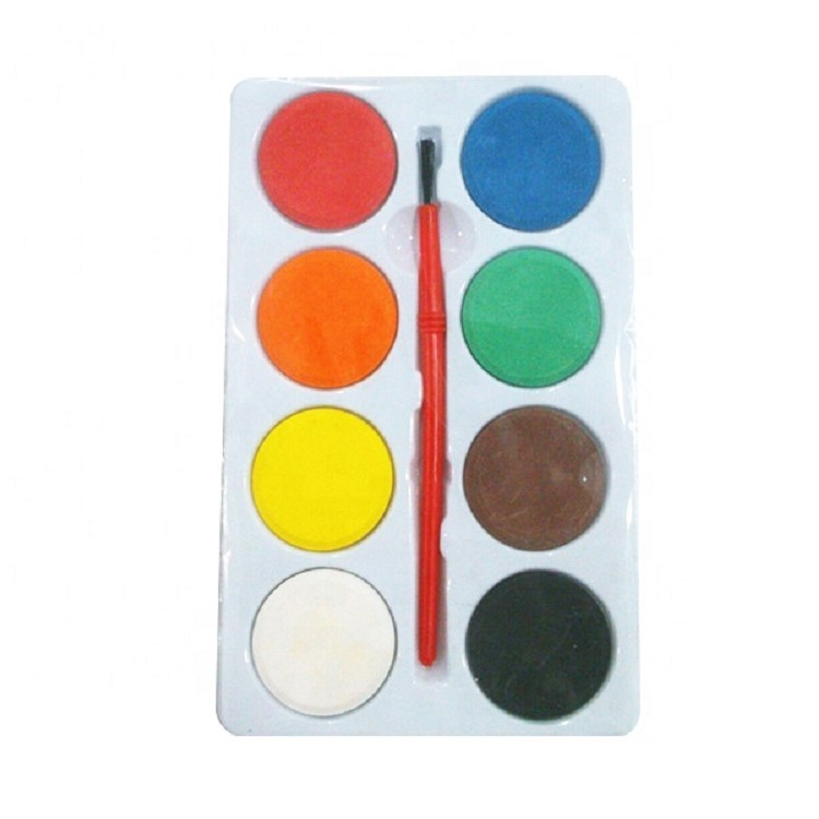 Hot sale 8 colors watercolor paint set watercolor cake