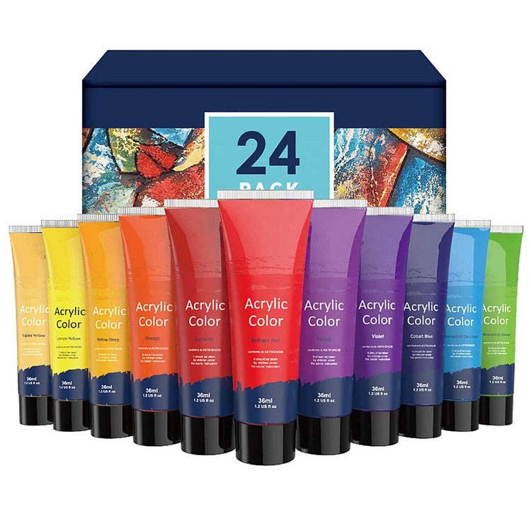 24colors 36ml tube cheaper drawing acrylic paint for art