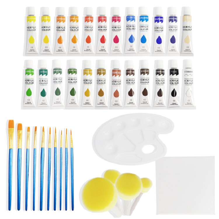 Non Toxic 24 Colours Artist DIY Waterproof Craft Smart Private Label Acrylic Paint for Drawing