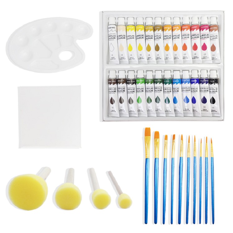 Professional Non Toxic Artist Paint Brush Set Acrylic DIY Drawing Painting Kits for Children