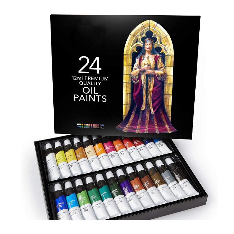 high quality oil painting set 12ml oil paints 24 oil color for painting