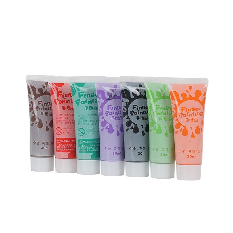 Wholesale 12 Colors Washable DIY Art Paint for Kids Funny ECO Friendly Finger Paint Kit