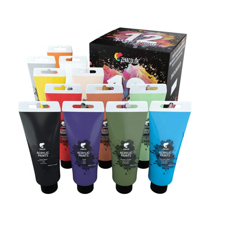 Hot Sale 75ML Plastic Tube Packaging Pastel Acrylic Art Paint customized brand