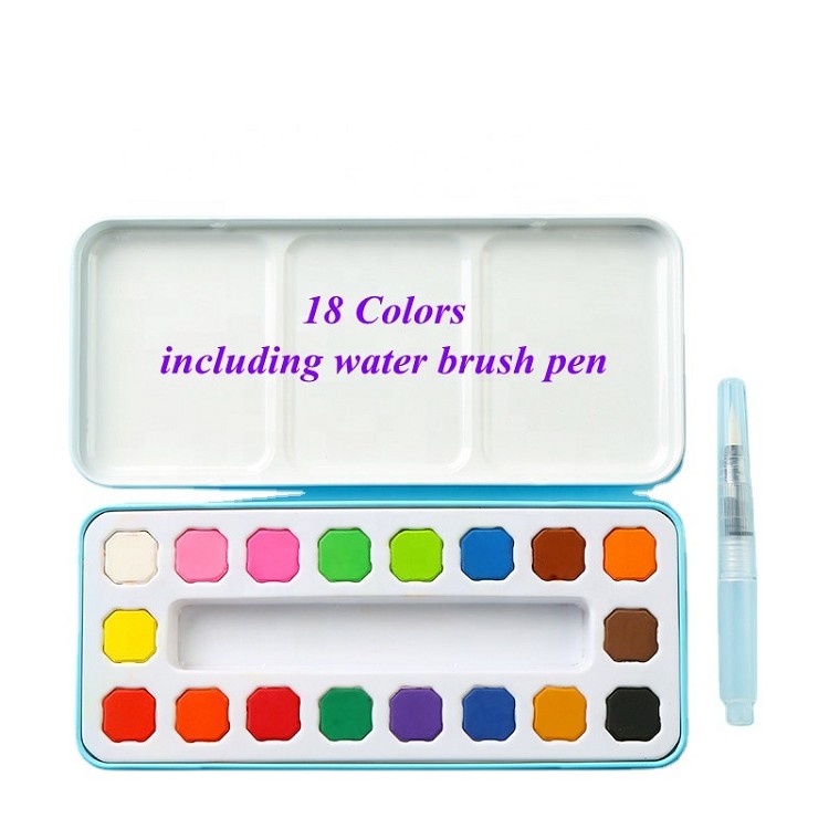 18 Tempera Paint Water Colour Watercolour Paint Set Cakes Water Color Watercolor Cake Set Painting