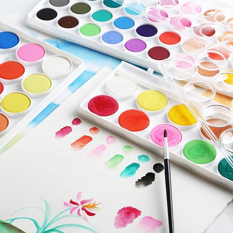 12/16/28/36 non-toxic water color cakes paints set half pan watercolor cakes painting water colour watercolour