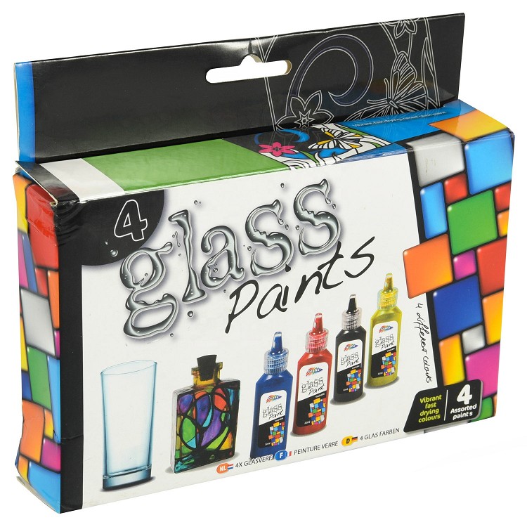 crystal temper stained glass paint kit glass enamel framed painting wall art hand painted painting for glass cup