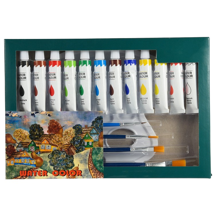 Kids colours finishing acrylic paint set 12 colors purple gold white golden nail art acrylic paint