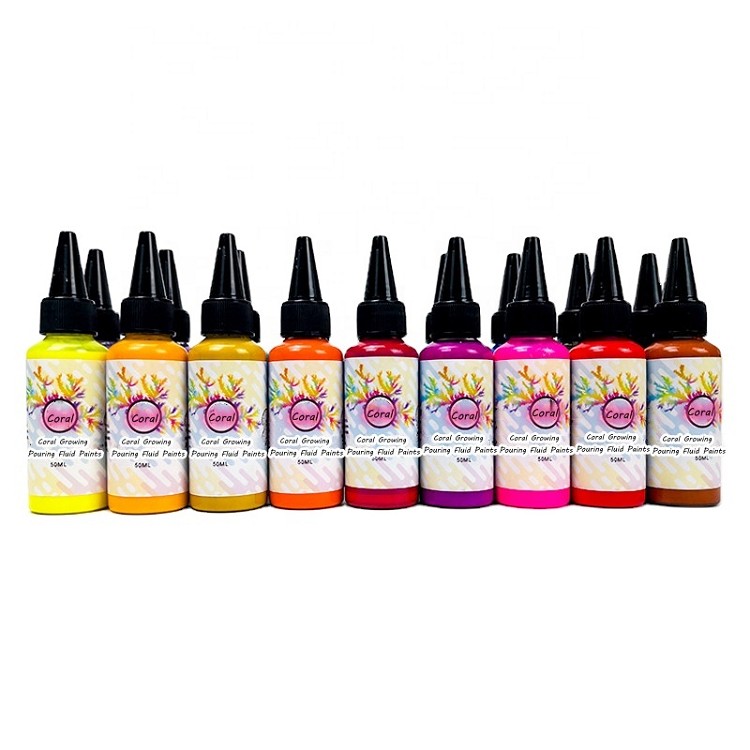 Directly Factory new coral growing acrylic pouring paint fluid pouring acrylic paint set for fluid art