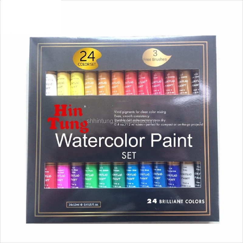 24pcs 12ml Professional Watercolor Paint Set