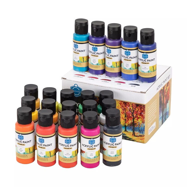 12/20/24colors 60ml Acrylic Paint Set For Artist Painting Rich Pigment Colors Art Drawing Beginner Gift