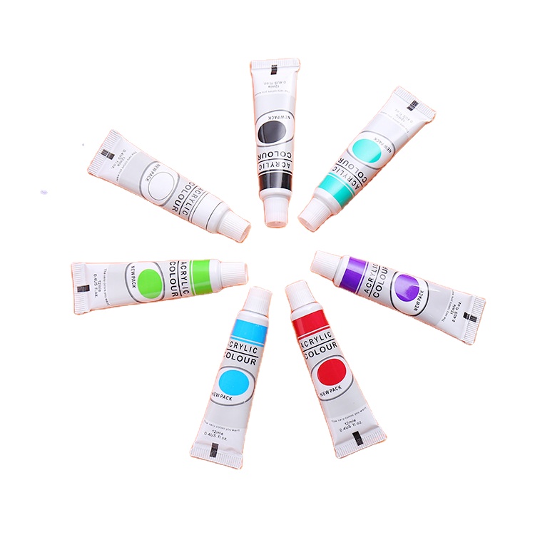 12colors 12ml Paint Set tube Paints Watercolor Arcylic Gouache Painting Beginner Wholesale Art Supplies