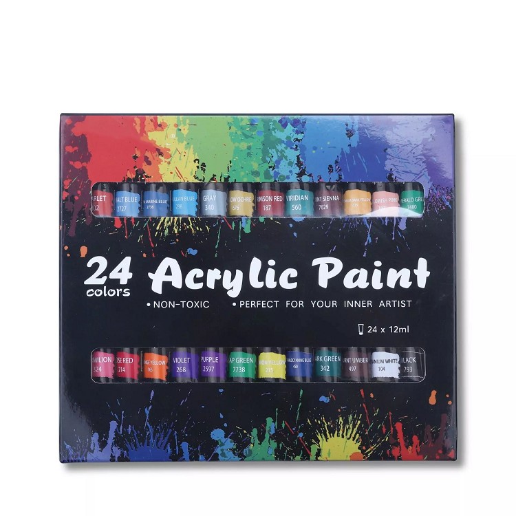 Professional Factory 24 Colors Artist DIY Painting Art Acrylic Paint