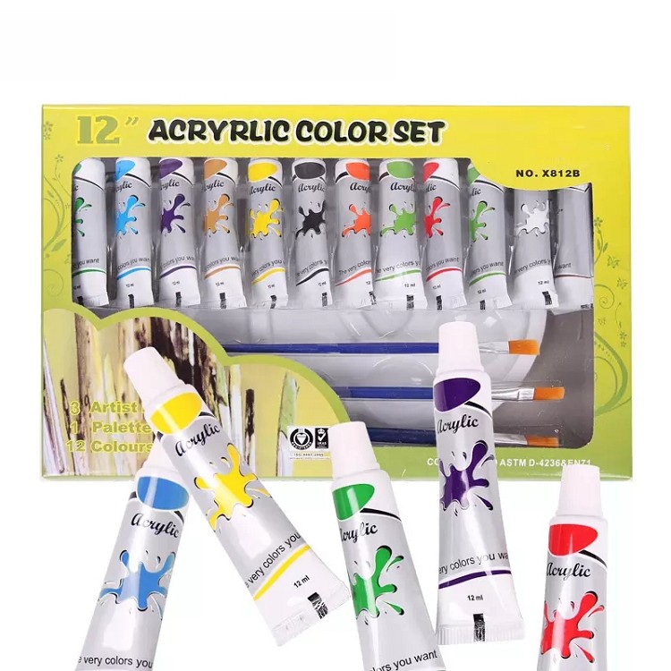 Cheap Price Canvas Glass Paper Color Painting Acrylic Paints Set