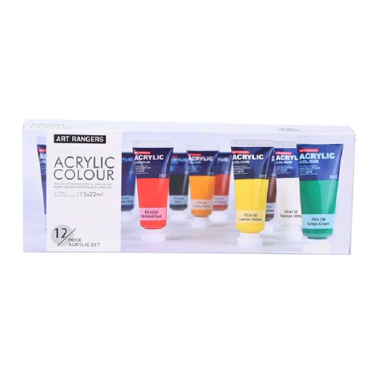 wholesale Non-Toxic color acrylic paint set for kids 12ml