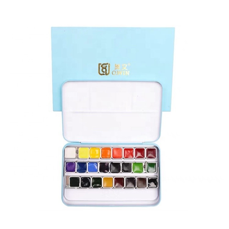 OEM Brand Student Kid Art Supply Portable Paint Set Watercolor Half Pan