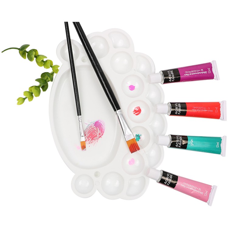 Dropshipping Art Supplies Craft 12 Colors Rich Pigments Plastic Tube Acrylic Paint Set