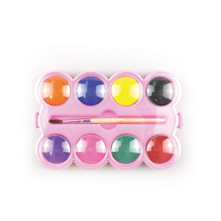 2.8cm acuarelas solid kids palette cake water color paint set