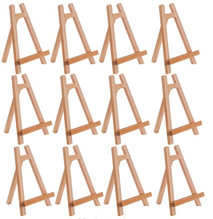 Tabletop Display Stand Artist canvas Easel,Beechwood Tripod for kids Painting easel artists painting set wood easel stand