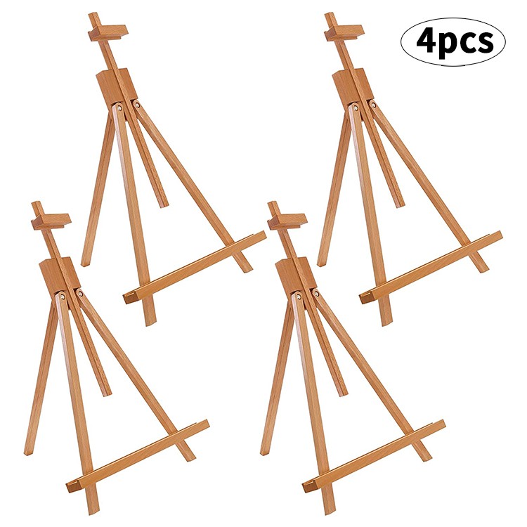 Tabletop Display Stand Artist canvas Easel,Beechwood Tripod for kids Painting easel artists painting set wood easel stand