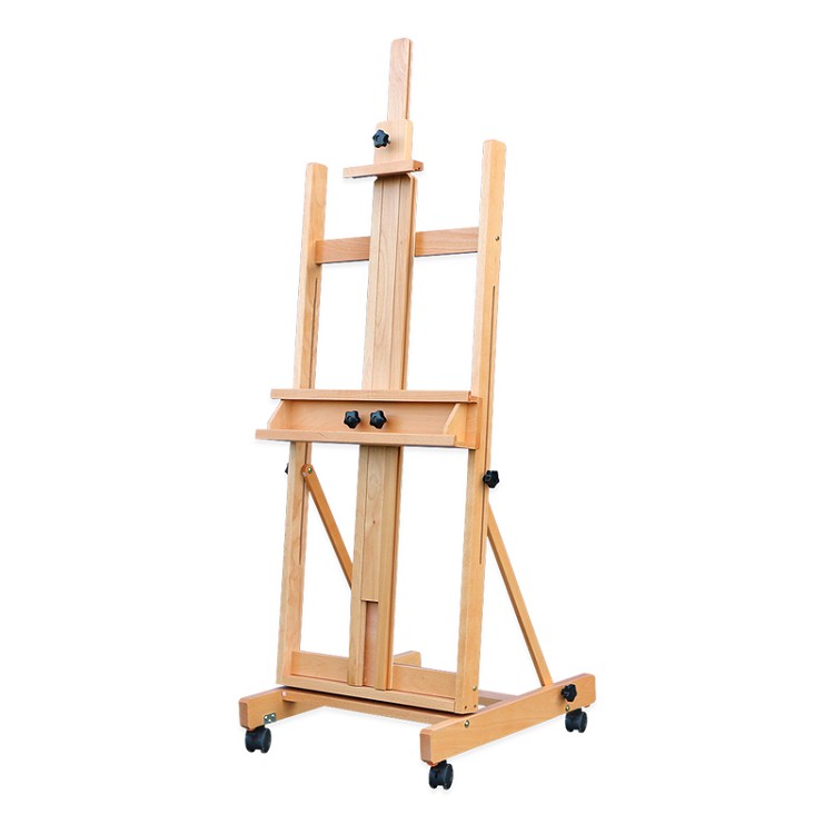 woodent table display metal easel