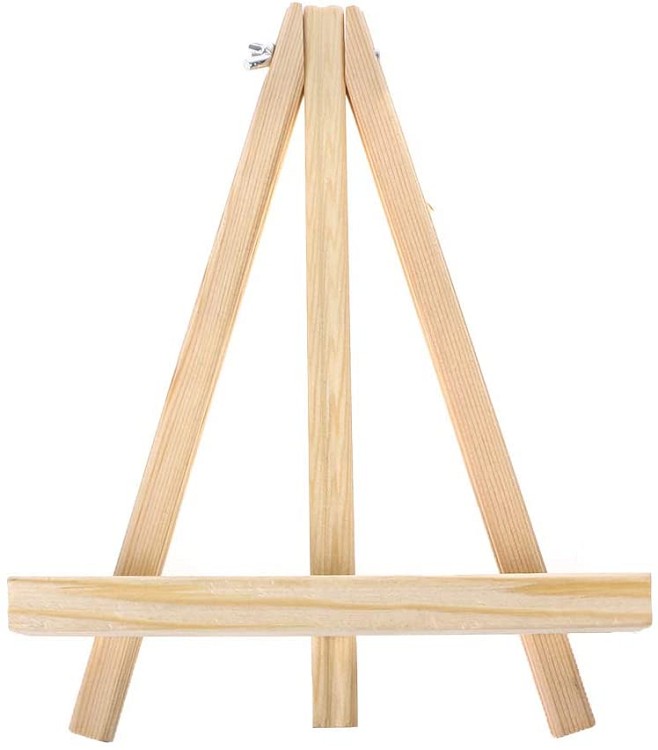 2 pack wholesale pine beech wooden desk table easel painting stand mini display easel with canvas